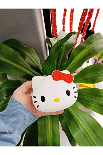EyER Shoping Geantă din silicon de mărime portofel cu figurină Hello Kitty