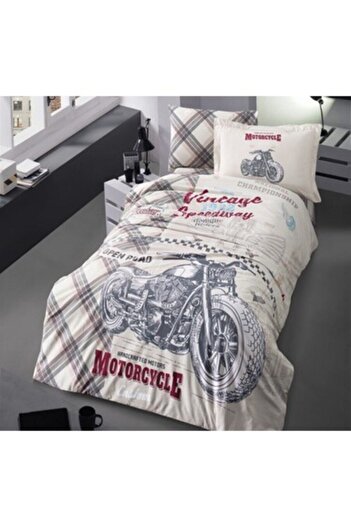 Aran Clasy Gray Patterned Single Duvet Cover