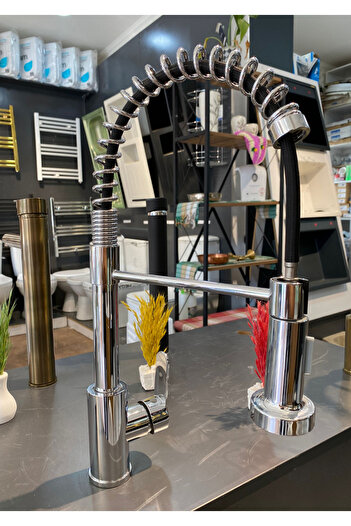 FLEKO Chrome Functional Industrial Sink Faucet Kitchen Faucet