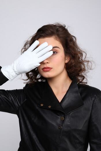 CE-YIL DERİ ÜRÜNLERİ Women's Genuine Leather Gloves