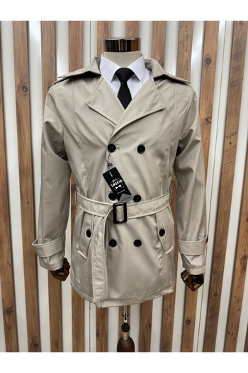 Costtum Men's Wear Waterproof Regular Fit Double Breasted Trench Coat