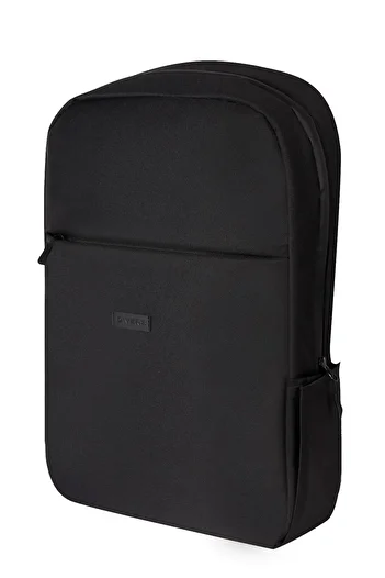 D'VERS 15.6-16.1-16.9 Inch Compatible Black Daily Backpack with Waterproof Zipper Detail