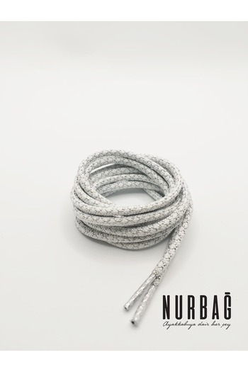 NURBAĞ DOKUMA SPORTS SHOES WHITE SILVER PORT-OUT PASALI TIE 100 CM 1 PAIR BS56