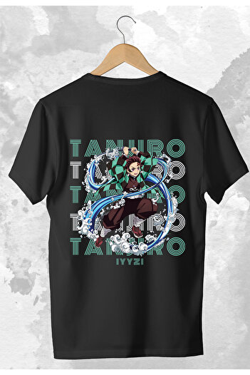 Storepoint Demon Slayer: Kimetsu No Yaiba Tanjiro Kamado Printed Oversize Anime T-shirt