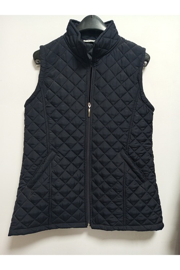 AKŞEN GİYİM NAVY BLUE COLOR QUILTED VEST WITH SIDE POCKETS
