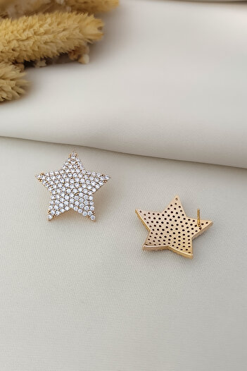 COSİTA Star Zircon Stone Filled Luxury Top Quality Earrings