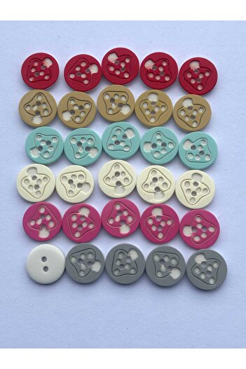 Kent Pazarı Baby Vest Button 6 Colors 30 Pieces