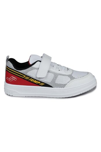 Jump 28128 Unisex Kids White - Red Velcro Orthopedic Lightweight Walking Sneakers