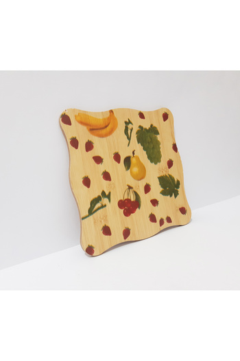 Penguen Wooden Fruit Patterned Trivet