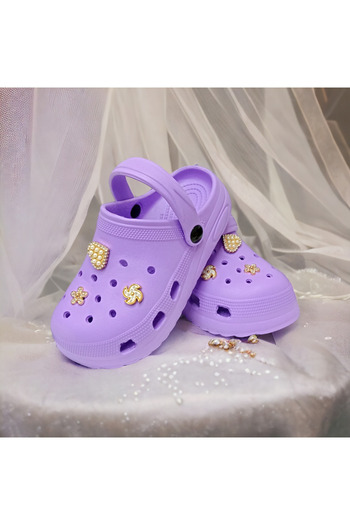 PATİK BEBE Girl's Slippers Anti-Slip Eva Sole Decorated Stylish