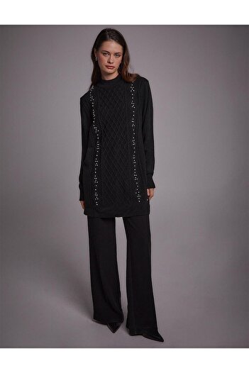 Kayra Stoned Knitwear Tunic A23-TRK15
