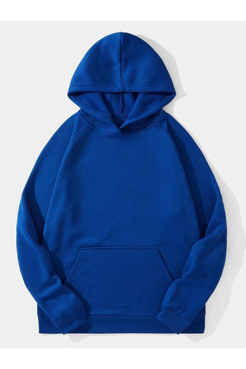 warn Простий базовий світшот - Sax Mavi Oversize з капюшоном