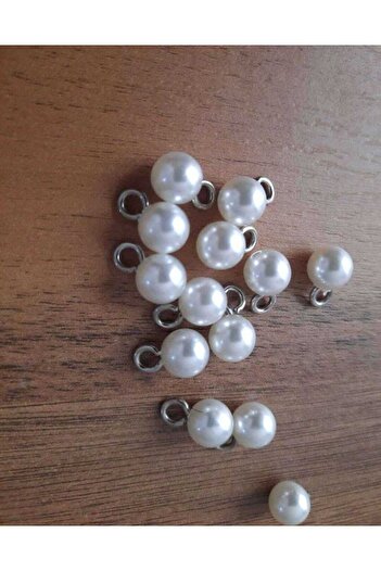 İMREN AKSESUAR Pearl Button 8mm 1 Pack 15 Pieces