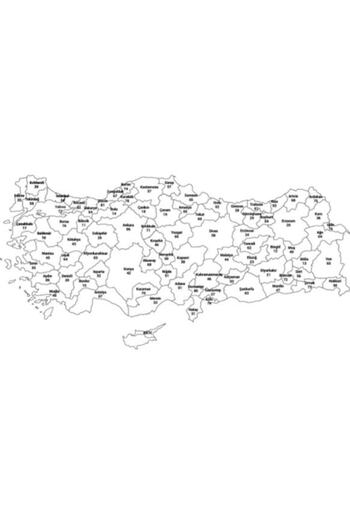 Pi Papers Harta provinciei Turcia, auto-reținere, statică, fără adeziv Hartă Magic Smart Paper