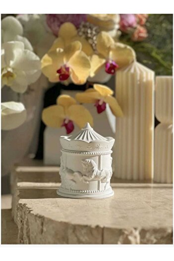 Mandalin Store Figured Musical Box with Concrete Lid - Bowl