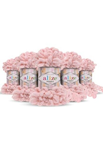 Alize Βρεφική κουβέρτα 6 τεμαχίων Puffy Pink - 90x90 Μοντέλο 161