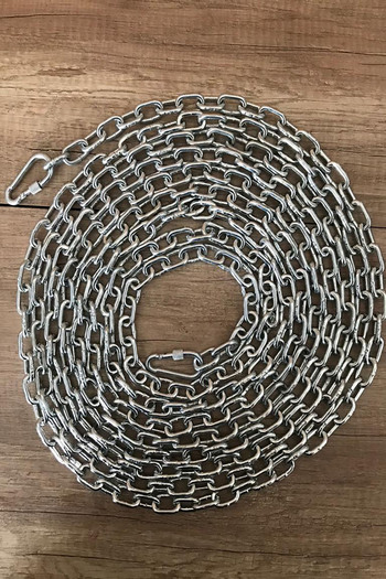 PADRİ Dog Tethering Chain Mm 9 Meters +2 Screw Carabiner (80 Kg)