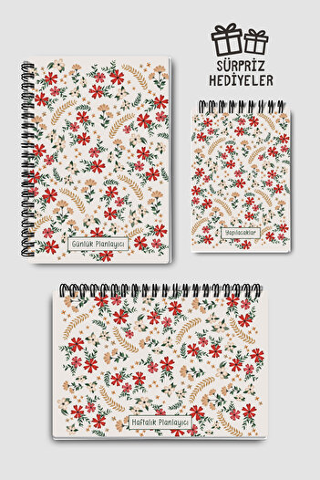 Eldesen Tasarım Planning Set of 3, Daily Planner, Weekly Planner, To-Do List, Academic Agenda