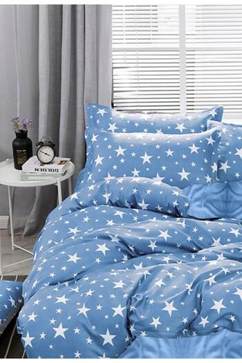 Always Ranforce Star Patterned Single Easy-Iron Duvet Cover Set