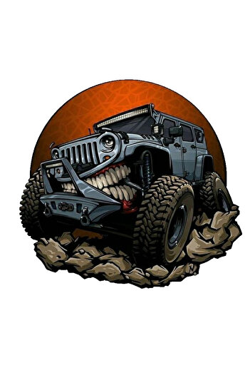 MegaSticker Wrangler Off Road - Autocolante pentru mașină, motocicletă, cască și laptop cu tăiere scurtă de 13x12 cm