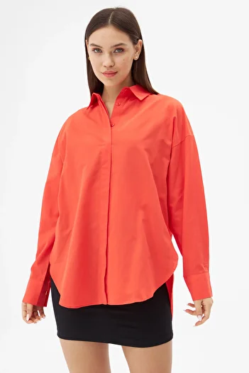Laluvia Red Long Sleeve Shirt