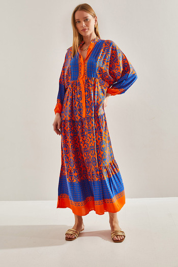 Bianco Lucci Women's Multi Patterned Viscose Dress
