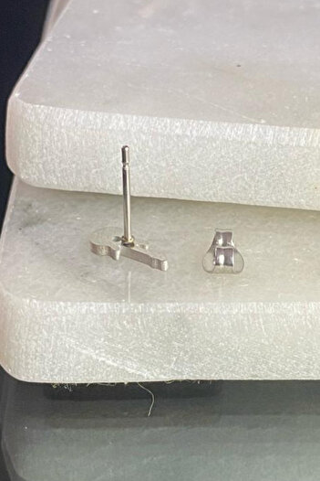 Jaida Moda Unisex 316l Surgical Steel Silver Guitar Symbol Sports Nails Earrings