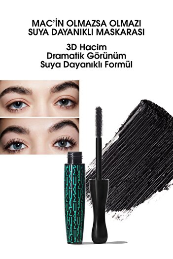 M.A.C Siyah Maskara - In Extreme Dimension Waterproof Mascara Dimensional Black 13 g 773602332793