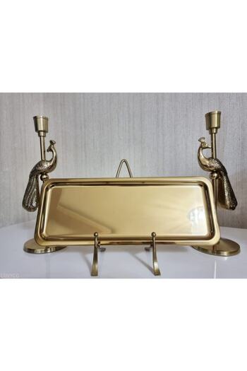 LOVYCO Gold 33x13 Servis Sunum Tepsisi,%100 Titanyum Kaplama