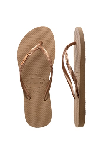 Havaianas Kadın Slim Logo Metalik Rose Gold Parmak Arası Terlik