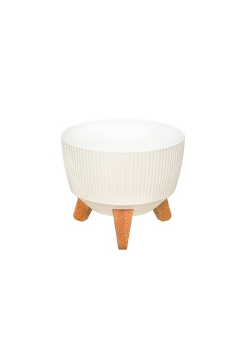 LeesHome 9lt White Orchid Pot - Footed, 29x23 Cm