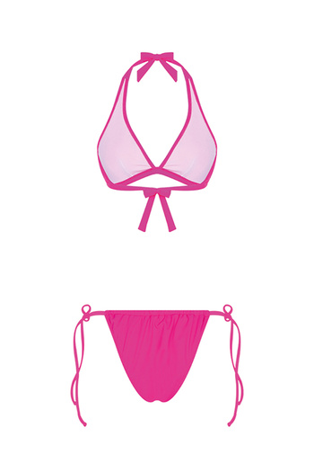 Bonesta Long Fuchsia Triangle Bikini Set