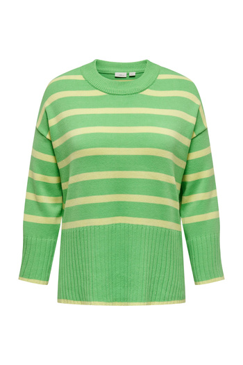Only Carmakoma CARHELLA LS LOOSE STRIPED O-NECK KNT