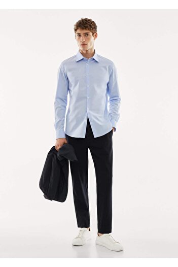 MANGO Man Гольфи в тонкую смужку Slim Fit Гомлек