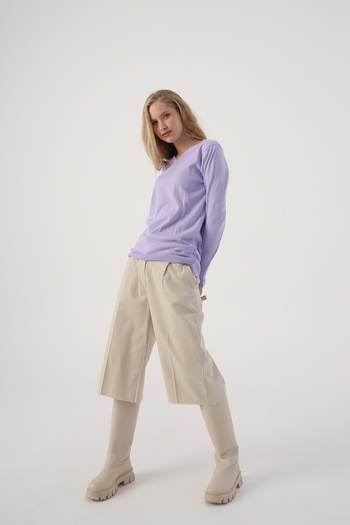 ALLDAY Light Lilac V-Neck Knitwear Sweater