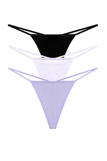 riways secret Cotton Rope Thong 3 Pack