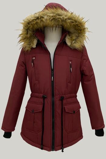 Jannock Unisex Children's Winter Removable Hooded Welsoft Fleece Hips Knee-Length Coat