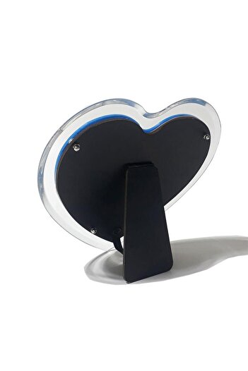 Nobbystar Decorative Plexiglass Heart Motif Blue Color Children's Photo Frame