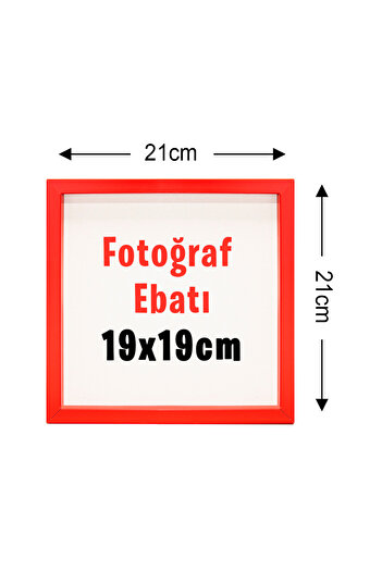 Nobbystar Adhesive Disconnect Classic Red Square Frames - Pack of 3 21x21cm
