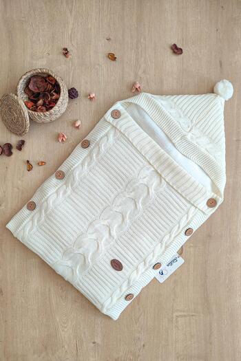 Sitilin Girl Boy Baby Buttoned Cream Baby Carrier Swaddle STL6383