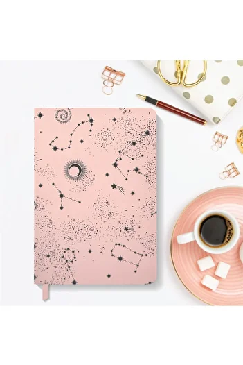 AKILLICA Notebook Striped Hard Cover Notebook 13x21 Cm Hardcover Notebook Pink