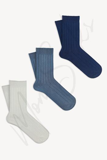 Mono Socks Памучни средно дебели зимни чорапи с шнур от 3 части