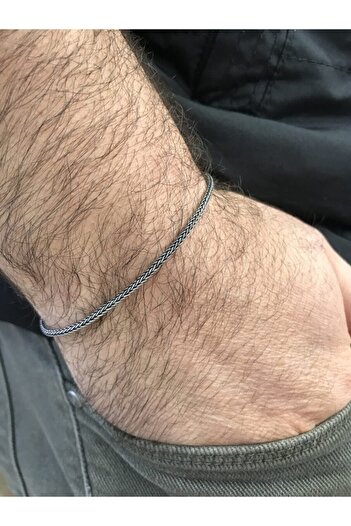Sultan Telkari Sade Model 1000 Ayar Kazaziye Gümüş Unisex Bileklik