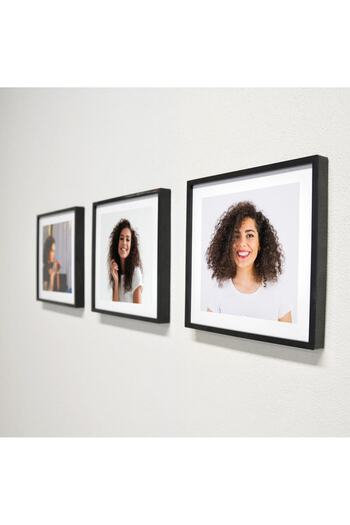 ceris Black Plug-In Square Frame Border - Without Photo (3 Pcs)