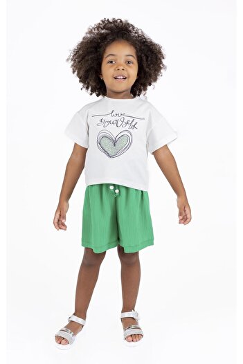 best kids Girl's Ecru Stone Color Print Detailed Blouse