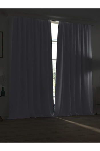 Perdexpress Dark Concept Blackout Silver Gray Blackout Curtain