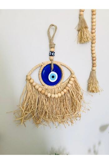 Hasirdukkanii Mini Evil Eye Raffia Wall Ornament