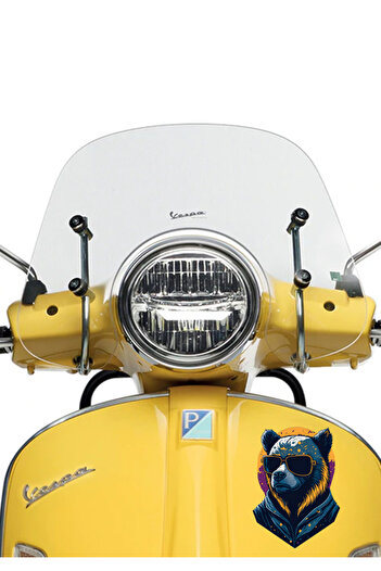 MegaSticker Cool Bear cu ochelari Autocolant pentru mașină, motocicletă, cască, laptop, parbriz 13x11 cm