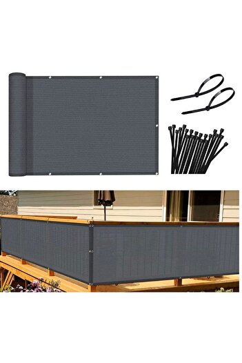 pamukkale branda Balcony Iron Curtain Anthracite Railing Curtain Fence Mesh Shade