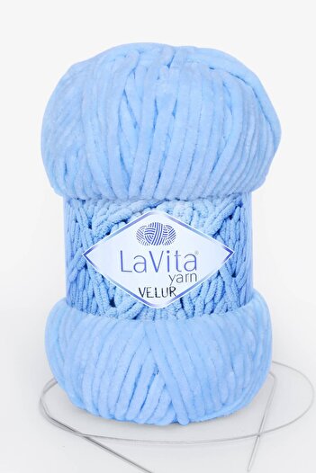 LaVita Yarn Velur Baby Velvet Amigurumi Πλεκτό Χέρι Σπάνιο Taka Yarn (5010-ΜΠΛΕ)